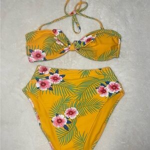 Floral Yellow Bikini Set